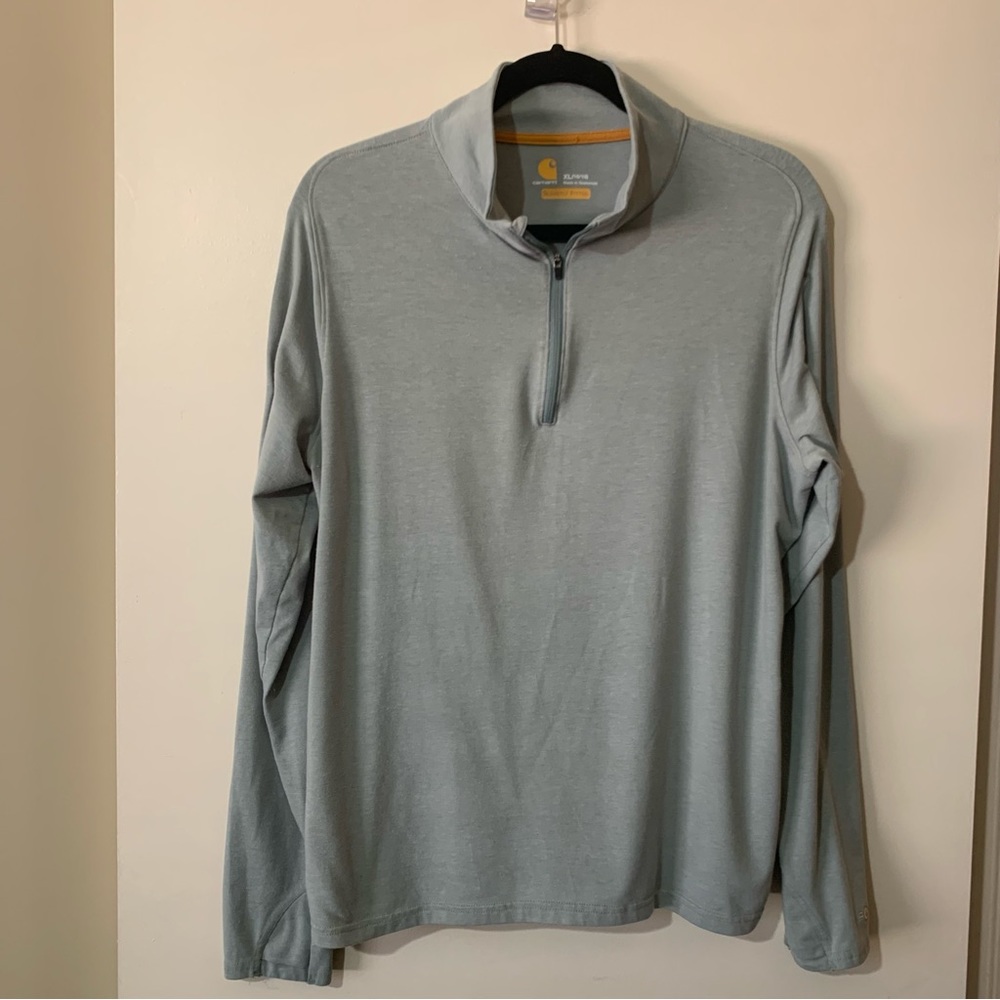 Carhartt Force Quarter Zip Light Green Pullover